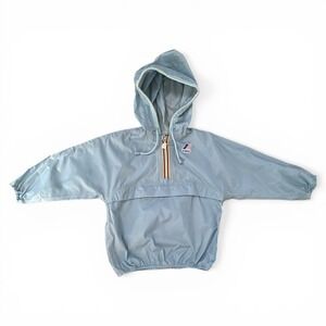 K-Way Kids Packable Le Vrai Leon Blue Half Zip Windbreaker Jacket 24 Months